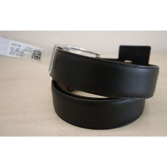 Michael Kors 86F3SBLY6L Men's Sz 30 Black/Brown 31MM Reversible Dress Belt - Picture 3 of 9